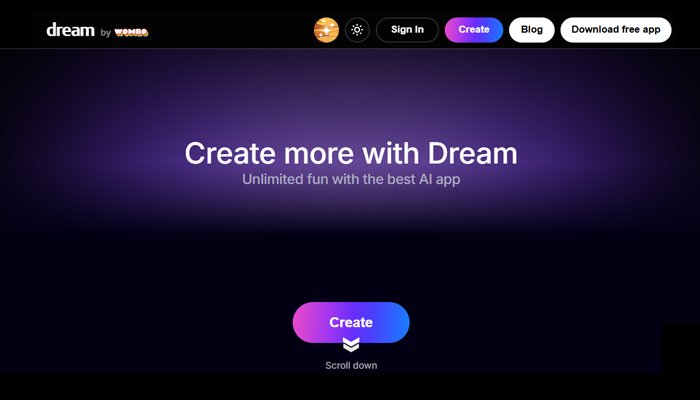WOMBO Dream AI Art Generator Interface